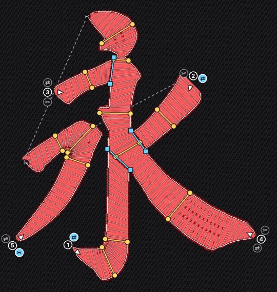 The character 永 after Suggest: extra rungs in the dot at the top and at the middle crossing, each section faintly drawn ahead